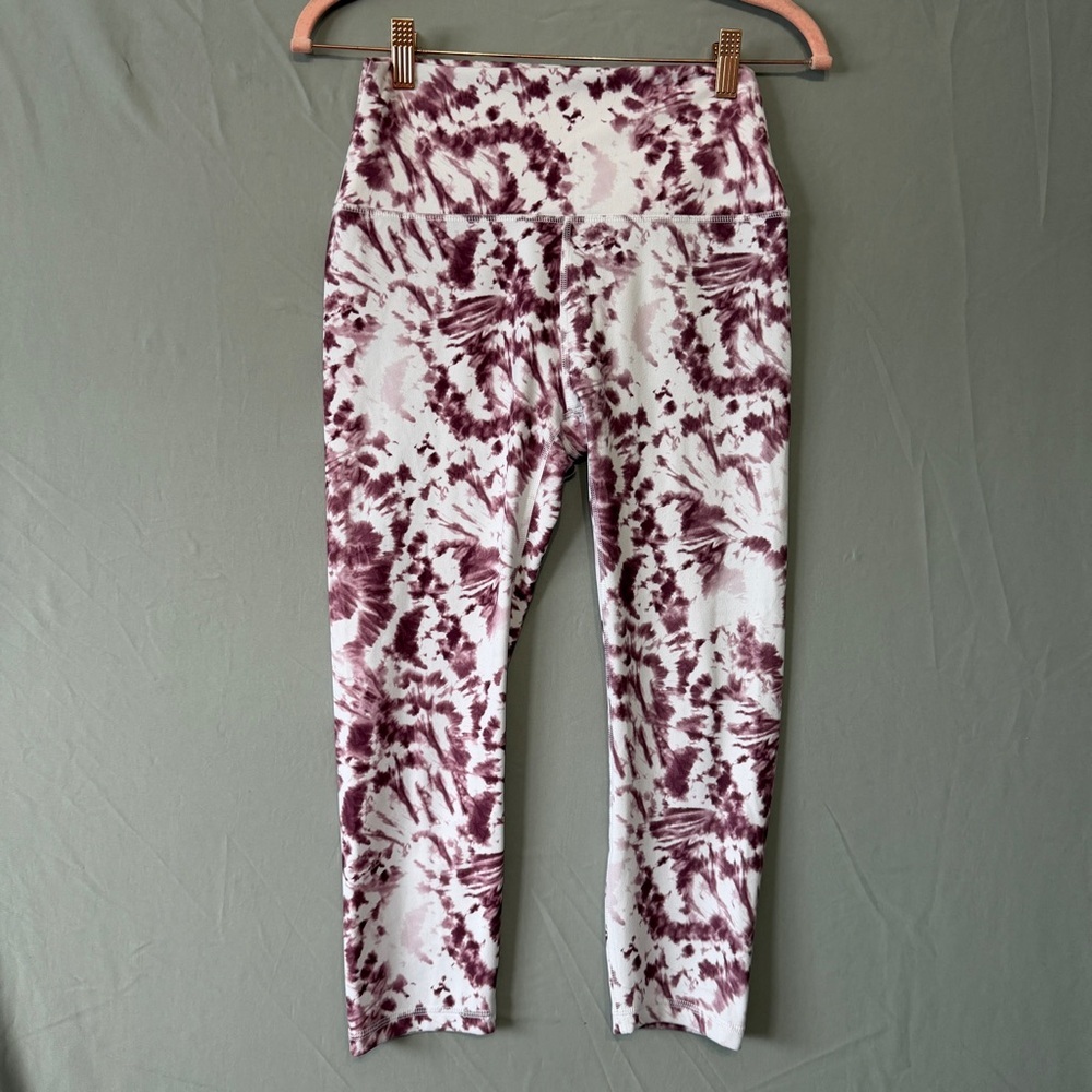 RBX Active Womens High Waist Squat Proof Crop Leggings M Yoga Ultra Soft Tie Dye